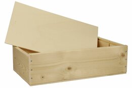 Wijnkist geschikt voor 2 flessen met schuifdeksel