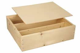 Wijnkist geschikt voor 3 flessen met schuifdeksel